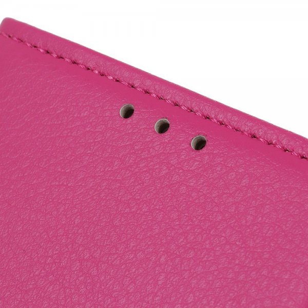 iPhone 14 Pro Etui Litchi Magenta
