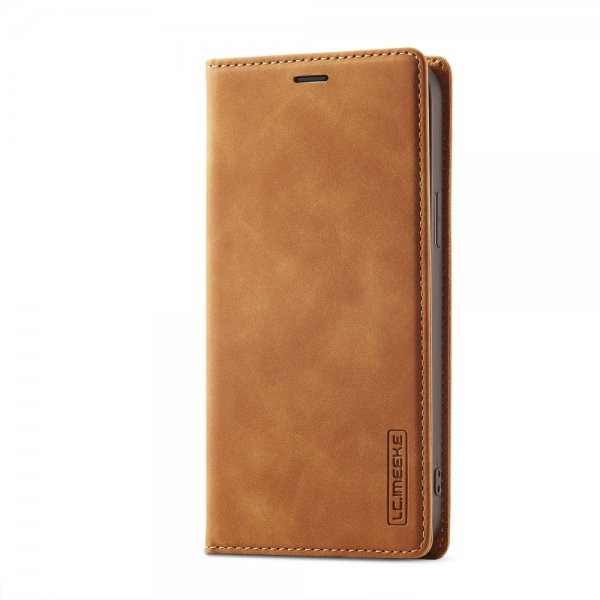 Lc.Imeeke iPhone 14 Pro Etui med Kortlomme flipp Brun
