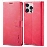 Lc.Imeeke iPhone 14 Pro Etui med Kortlomme stativfunksjon Magenta