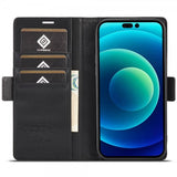 Lc.Imeeke iPhone 14 Pro Etui med Kortlomme Svart
