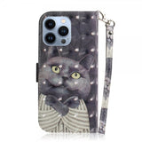 iPhone 14 Pro Etui Motiv Svart Katt