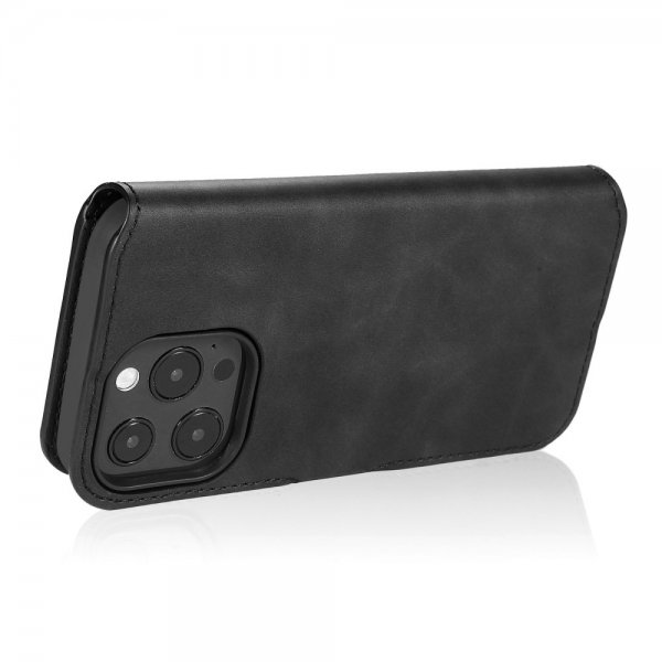 Dg.Ming iPhone 14 Pro Etui Retro Svart