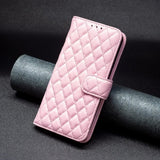 iPhone 14 Pro Etui Rombemønster Rosa