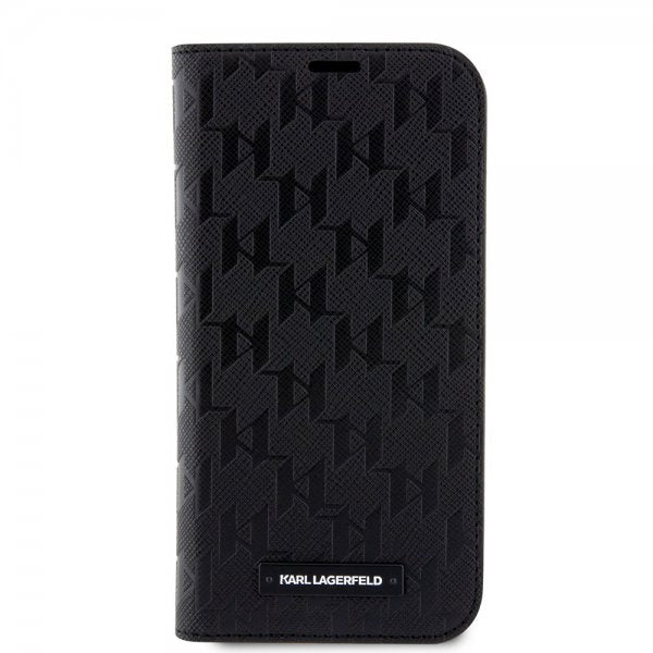 Karl Lagerfeld iPhone 14 Pro Etui Saffiano Monogram Svart