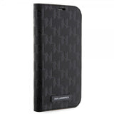 Karl Lagerfeld iPhone 14 Pro Etui Saffiano Monogram Svart