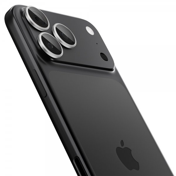 Spigen iPhone 14/15/16/17 Pro & Pro Max Kamerabeskytter GLAS.tR EZ Fit Optik Pro 2-pakning Sølv