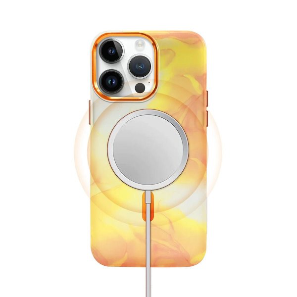 iPhone 14 Pro Deksel Mønster Oransje