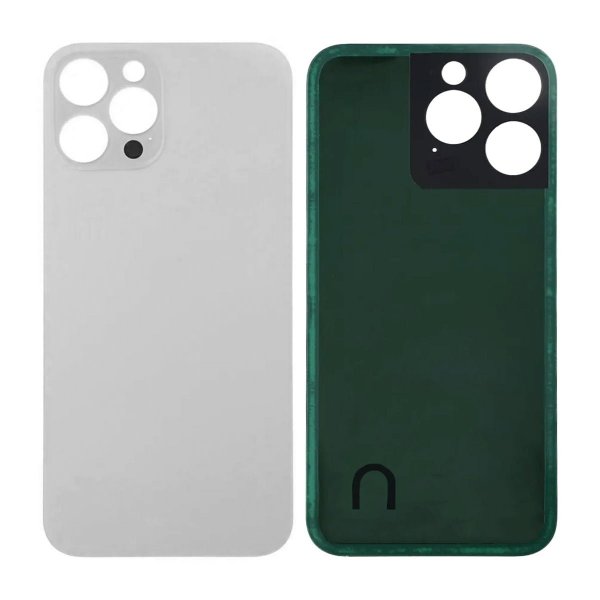 iPhone 14 Pro Max baksideglass med selvklebende teip - hvit
