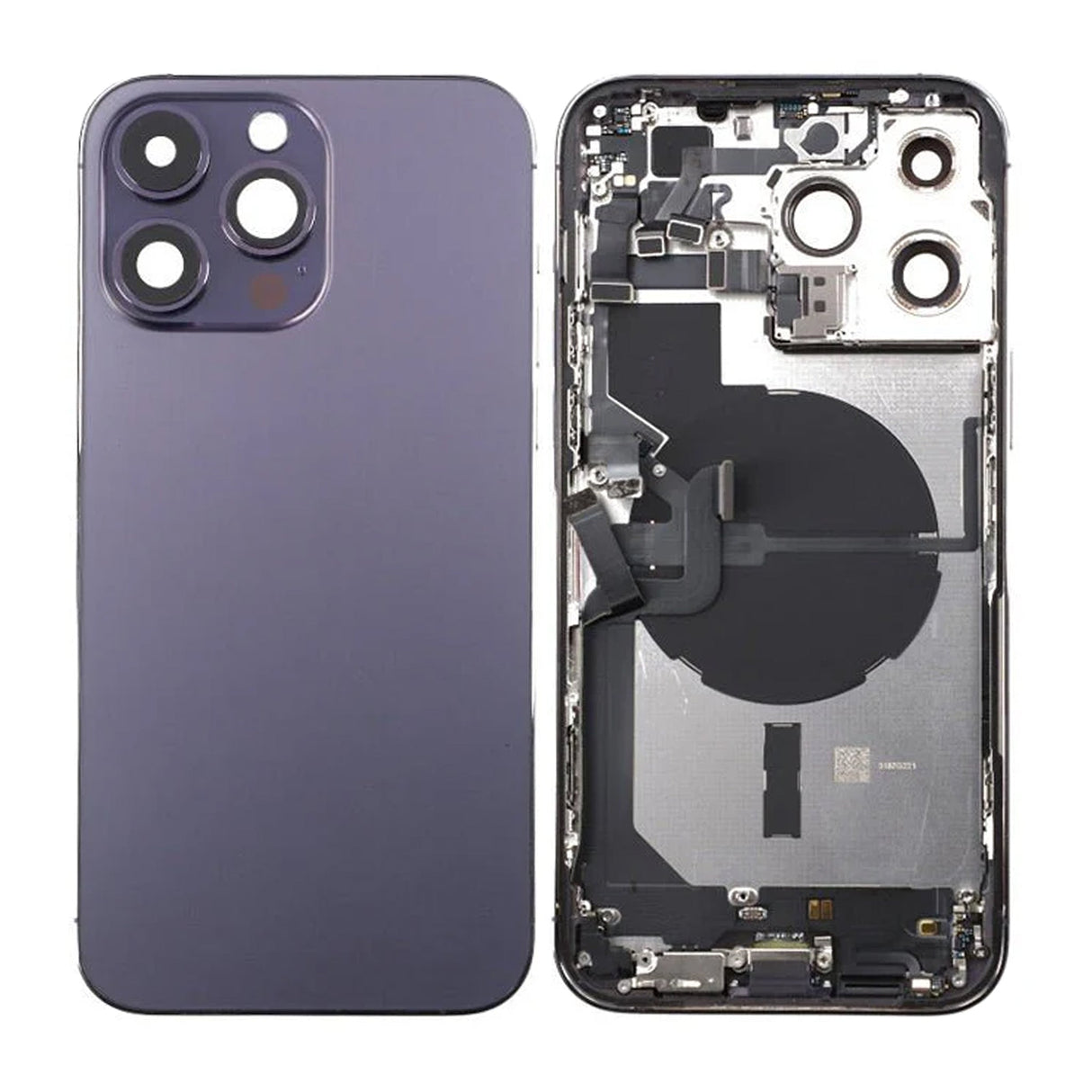 iPhone 14 Pro Max bakside med komplett ramme – Lilla