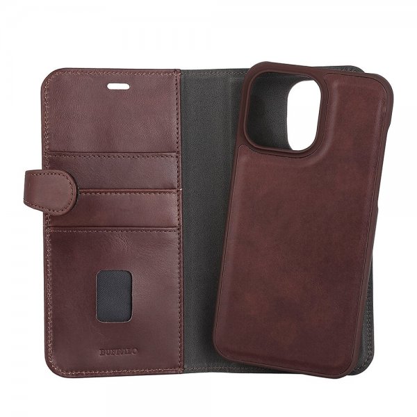 Buffalo iPhone 14 Pro Max Etui 2-in-1 Detachable Wallet Brun
