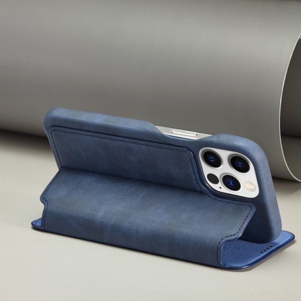 Lc.Imeeke iPhone 14 Pro Max Etui Flip Blå