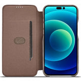 Lc.Imeeke iPhone 14 Pro Max Etui Flip Mørkebrun