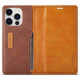 Lc.Imeeke iPhone 14 Pro Max Etui Kortlomme Utside Brun