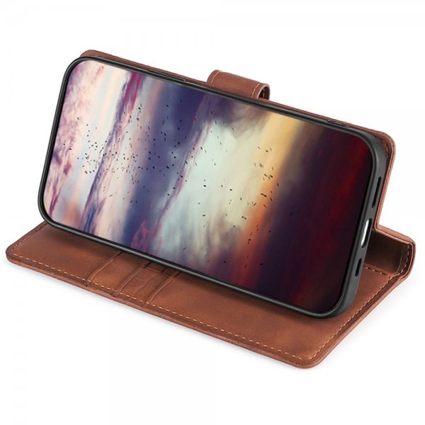 iPhone 14 Pro Max Etui Krokodillemønster Brun