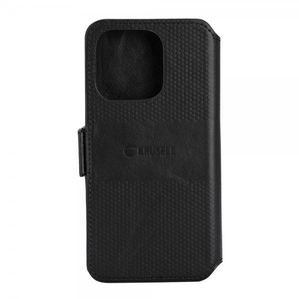 Krusell iPhone 14 Pro Max Etui Leather PhoneWallet Svart