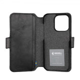 Krusell iPhone 14 Pro Max Etui Leather PhoneWallet Svart
