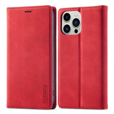 Lc.Imeeke iPhone 14 Pro Max Etui med Kortlomme flipp Rød