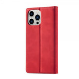 Lc.Imeeke iPhone 14 Pro Max Etui med Kortlomme flipp Rød