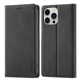 Lc.Imeeke iPhone 14 Pro Max Etui med Kortlomme flipp Svart