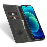 Lc.Imeeke iPhone 14 Pro Max Etui med Kortlomme flipp Svart