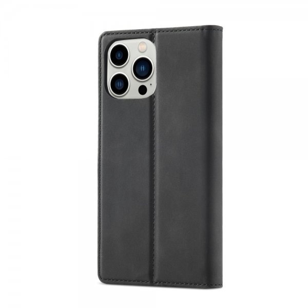Lc.Imeeke iPhone 14 Pro Max Etui med Kortlomme flipp Svart