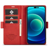 Lc.Imeeke iPhone 14 Pro Max Etui med Kortlomme Rød