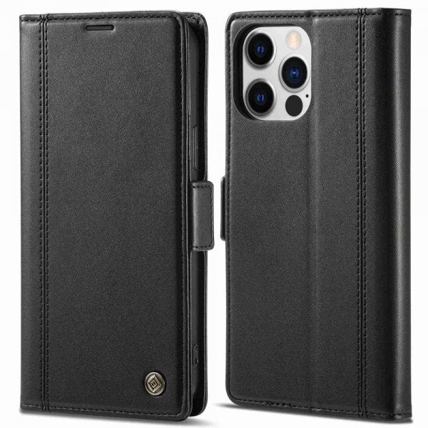 Lc.Imeeke iPhone 14 Pro Max Etui med Kortlomme Svart
