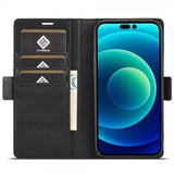 Lc.Imeeke iPhone 14 Pro Max Etui med Kortlomme Svart