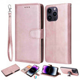 iPhone 14 Pro Max Etui Avtagbart Deksel KT Leather Series-3 Rosegull