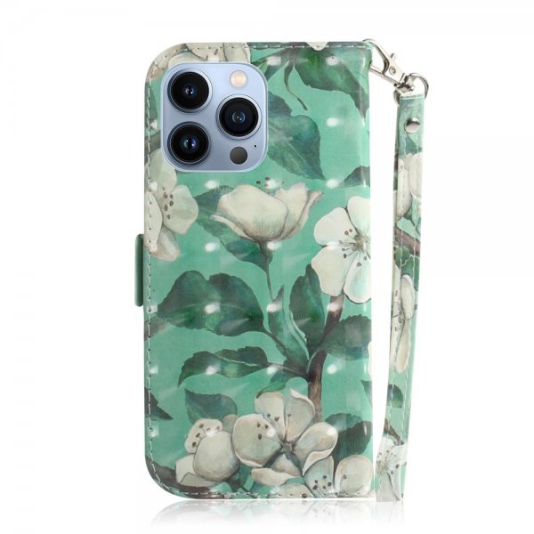 iPhone 14 Pro Max Etui Motiv Hvit Blomster
