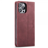 CaseMe iPhone 14 Pro Max Etui Retro Flip Rød