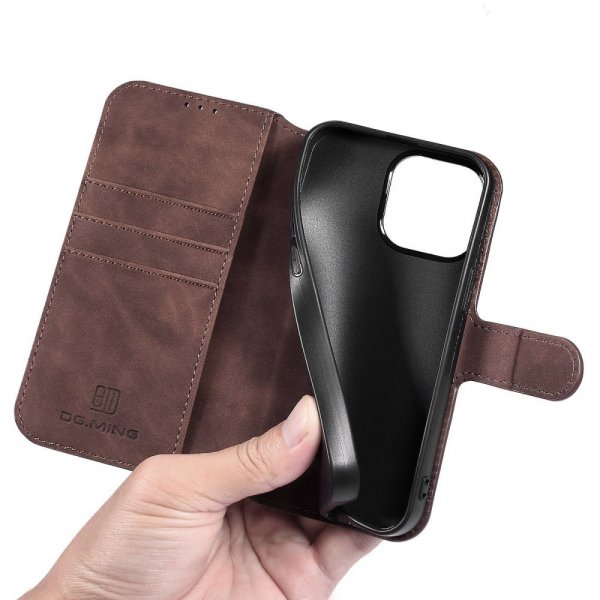 Dg.Ming iPhone 14 Pro Max Etui Retro Kaffe