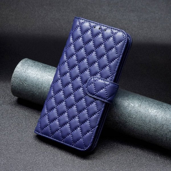 iPhone 14 Pro Max Etui Rombemønster Blå
