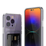 Rvelon iPhone 14 Pro Max Deksel Kortholder Transparent