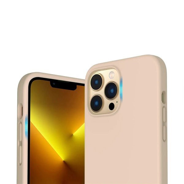 Rvelon iPhone 14 Pro Max Deksel Silikon MagSafe Beige