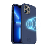 Rvelon iPhone 14 Pro Max Deksel Silikon MagSafe Blå