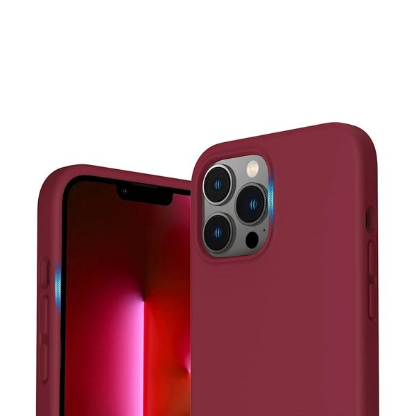Rvelon iPhone 14 Pro Max Deksel Silikon MagSafe Rød