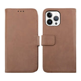Rvelon iPhone 14 Pro Max Etui Ekte Skinn Brun