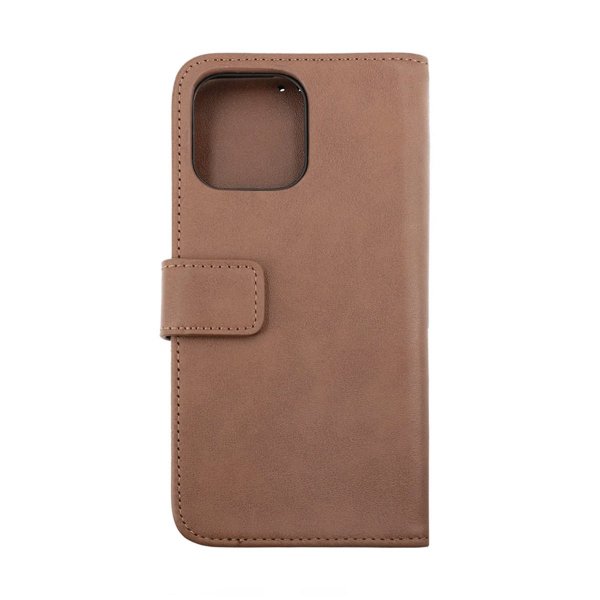 Rvelon iPhone 14 Pro Max Etui Ekte Skinn Brun