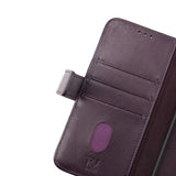 Rvelon iPhone 14 Pro Max Etui Ekte Skinn Lilla