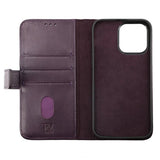 Rvelon iPhone 14 Pro Max Etui Ekte Skinn Lilla