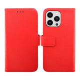 Rvelon iPhone 14 Pro Max Etui Ekte Skinn Rød