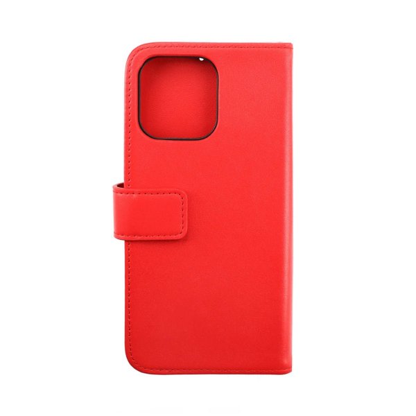 Rvelon iPhone 14 Pro Max Etui Ekte Skinn Rød