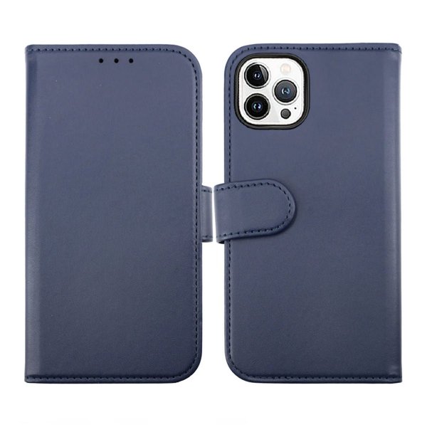 Rvelon iPhone 14 Pro Max Etui Detachable Wallet Case Blå