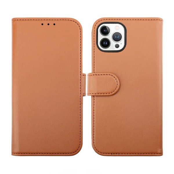 Rvelon iPhone 14 Pro Max Etui Detachable Wallet Case Brun