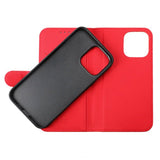 Rvelon iPhone 14 Pro Max Etui Detachable Wallet Case Rød