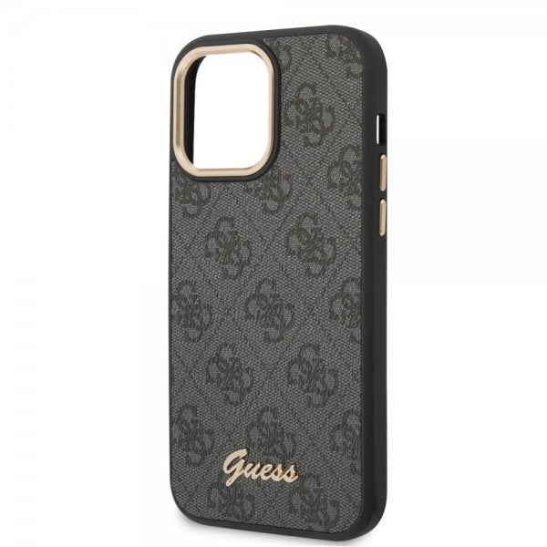 Guess iPhone 14 Pro Max Deksel 4G Logo Svart