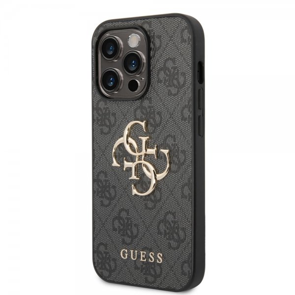 Guess iPhone 14 Pro Max Deksel Big Metal Logo Grå