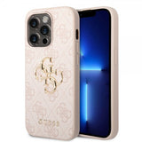 Guess iPhone 14 Pro Max Deksel Big Metal Logo Rosa