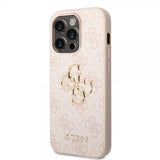 Guess iPhone 14 Pro Max Deksel Big Metal Logo Rosa